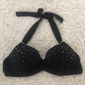 Black Victoria Secret Rhinestone Bikini Set